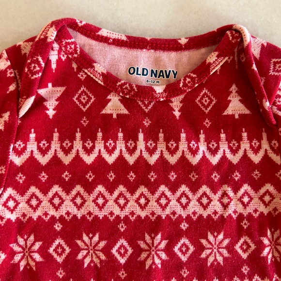 Old Navy Holiday Long Sleeve Bodysuit, 6-12 Months - Picture 3 of 4